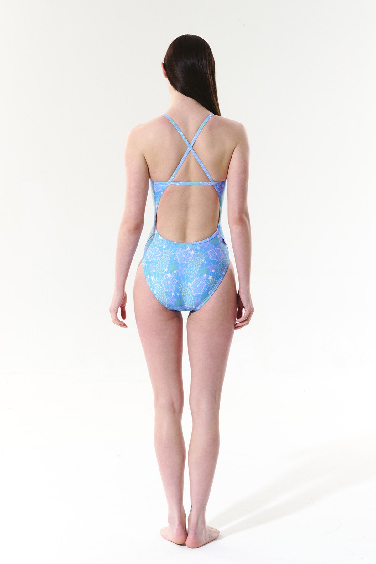 Tropic Bloom swimsuit - Sky Sorbet