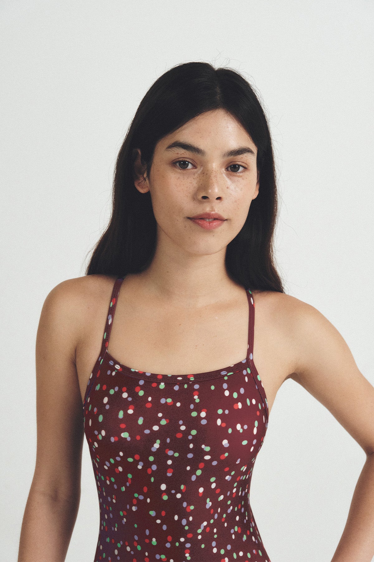 Grumpy Dot swimsuit - Cherry Pop