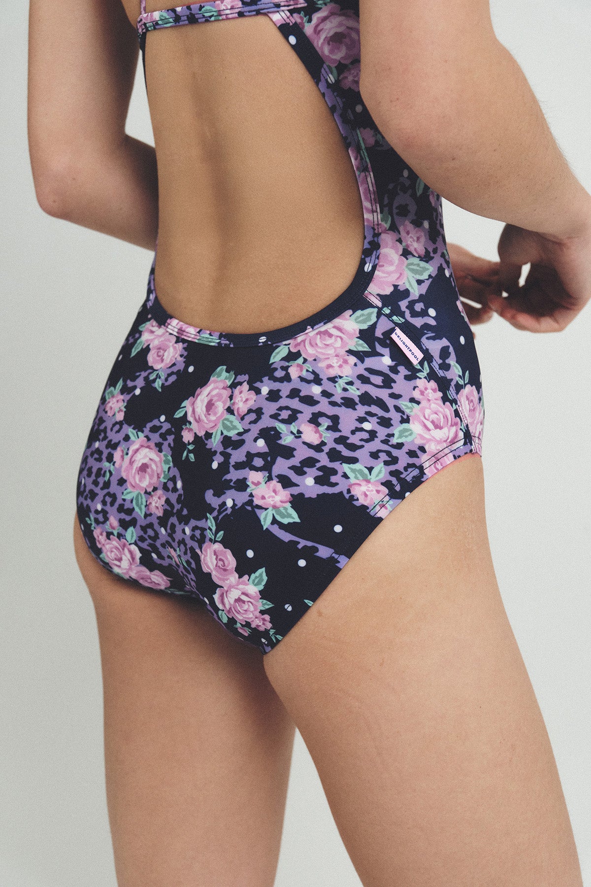 Rosy Leopard swimsuit - Purple Kiss