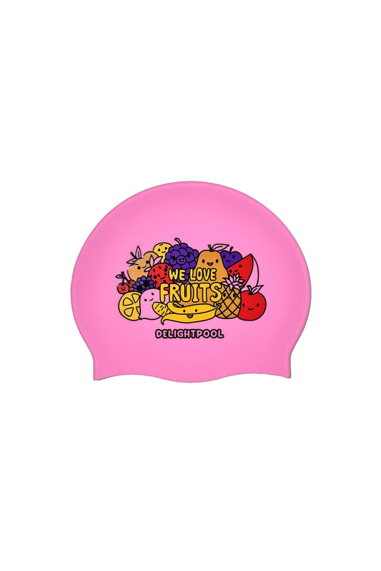 We love fruits swim cap - Pink