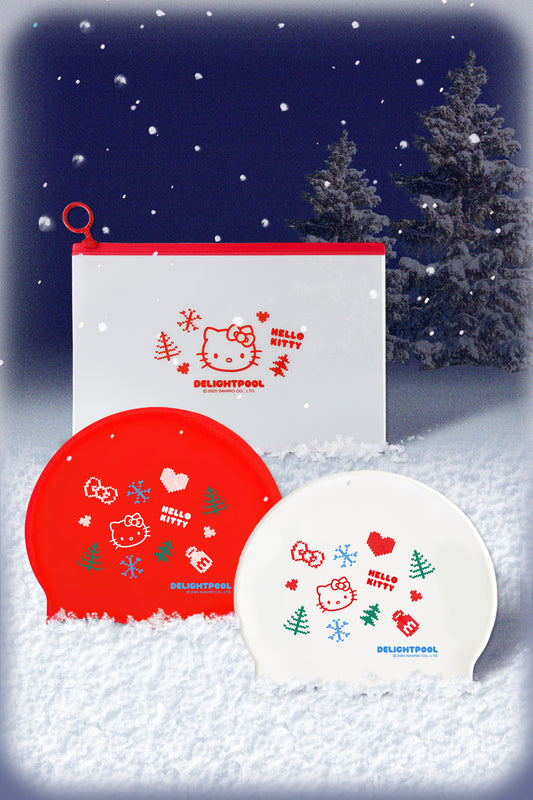 ホリデー セーター マジック スイムキャップ - レッド