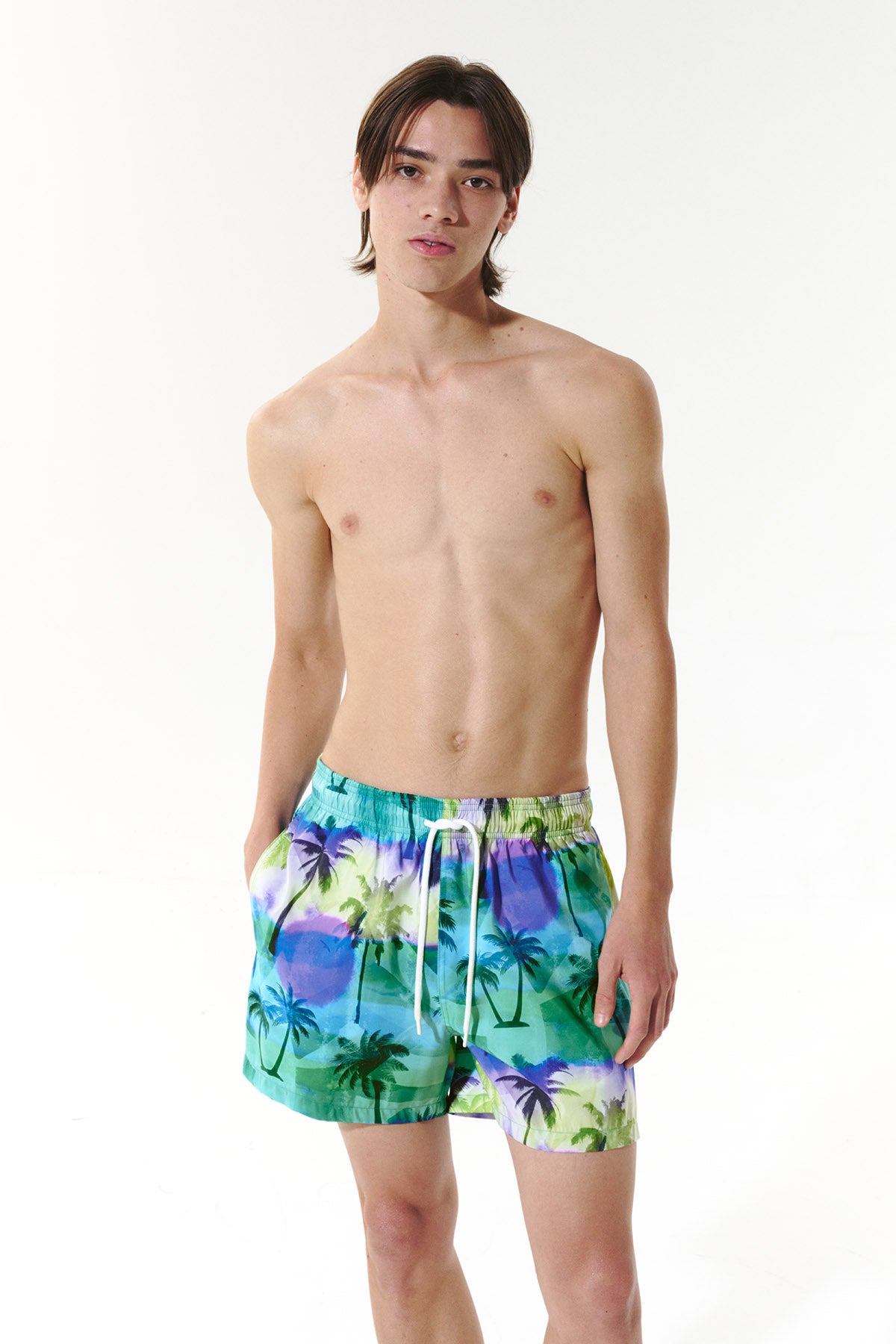 Sunfade Heat Swim Trunks - Lagoon Aqua