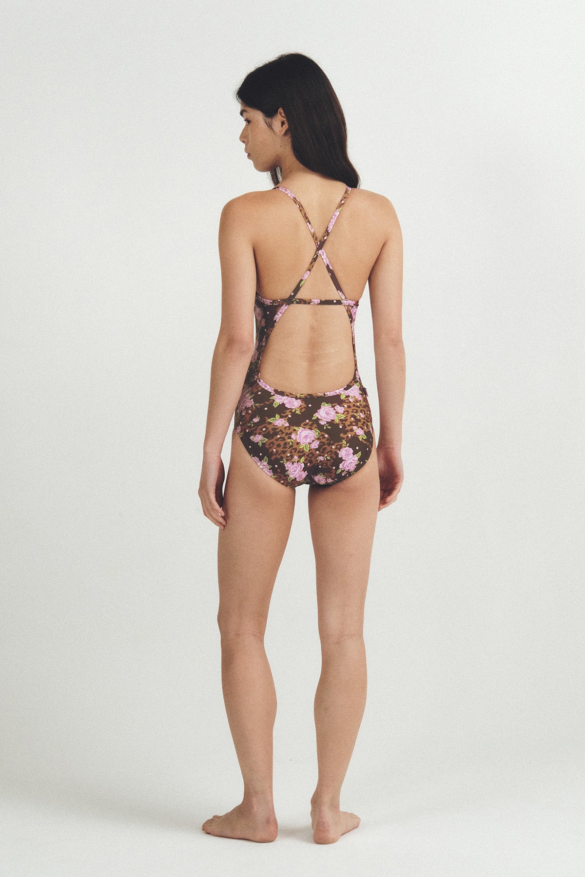 Rosy Leopard swimsuit - Hazel Kiss