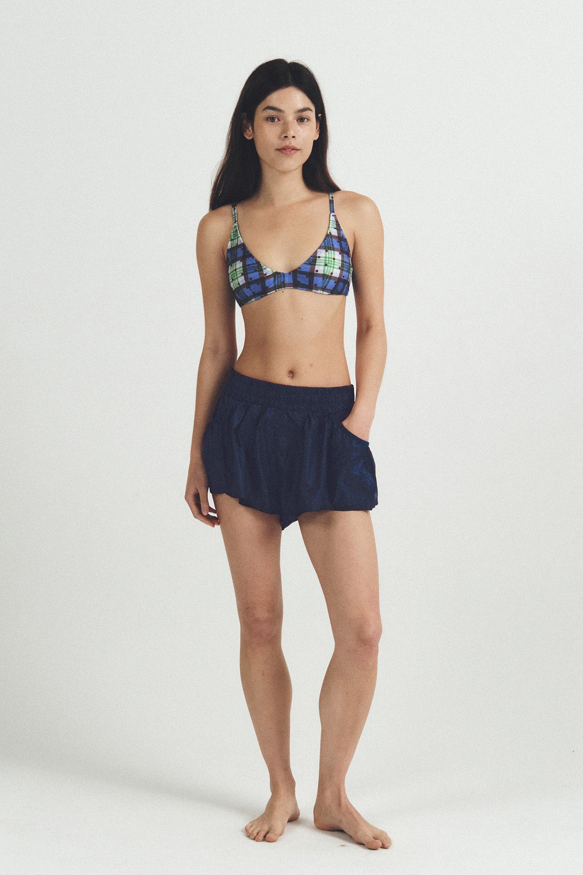 サファイア ブルーム ビキニトップ - ロイヤルネイビー