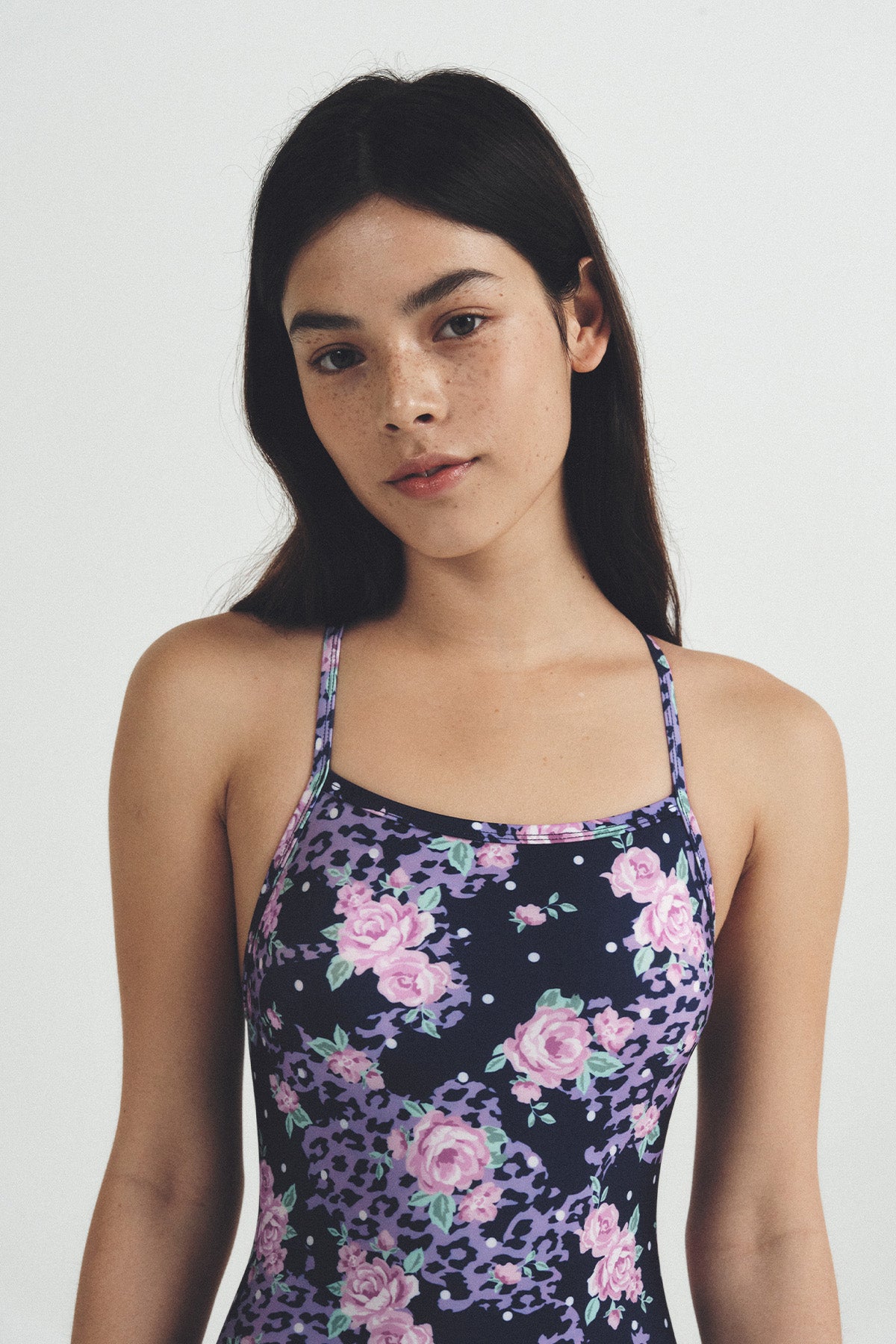 Rosy Leopard swimsuit - Purple Kiss