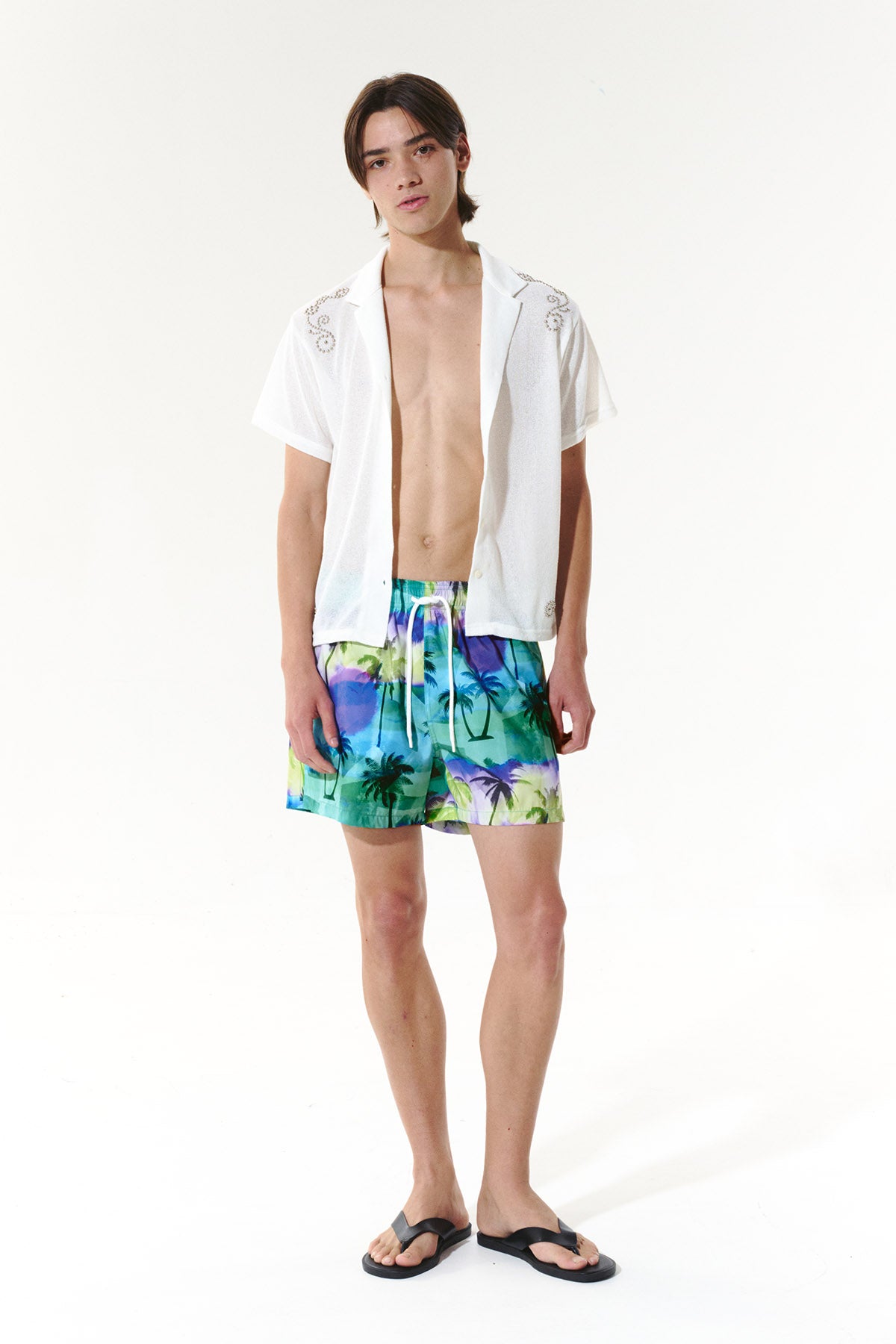 Sunfade Heat Swim Trunks - Lagoon Aqua