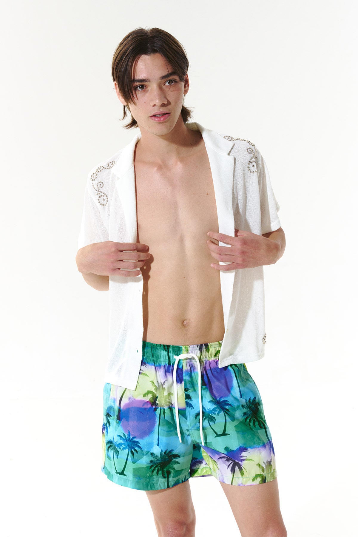 Sunfade Heat Swim Trunks - Lagoon Aqua