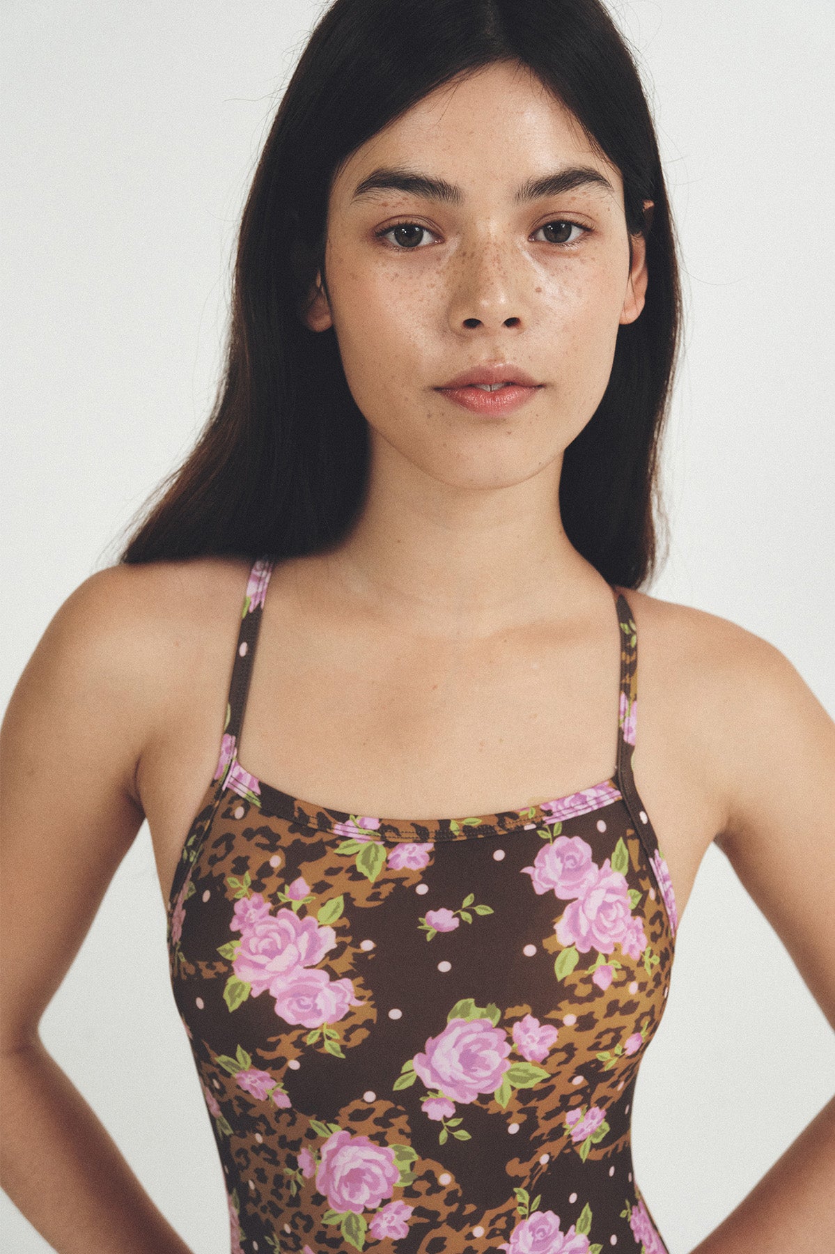 Rosy Leopard swimsuit - Hazel Kiss