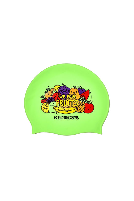 We love fruits swim cap - Lime