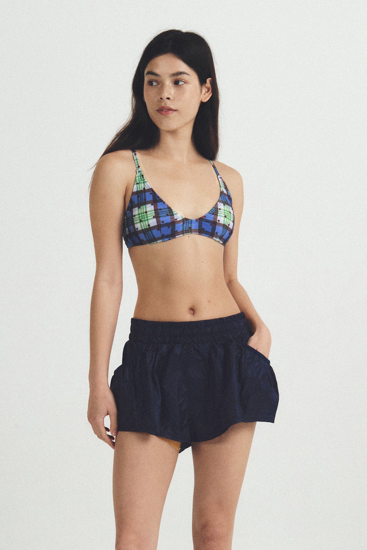 サファイア ブルーム ビキニトップ - ロイヤルネイビー