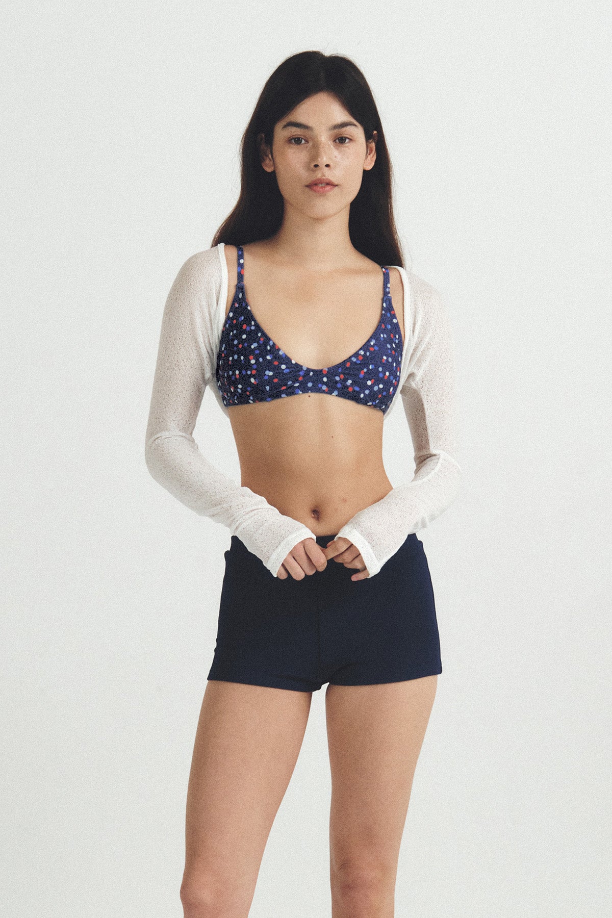 サファイア ブルーム ビキニトップ - ロイヤルネイビー