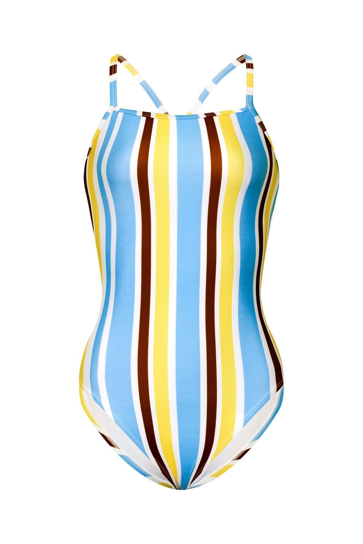 Sunburst Stripe swimsuit - Baby Blue