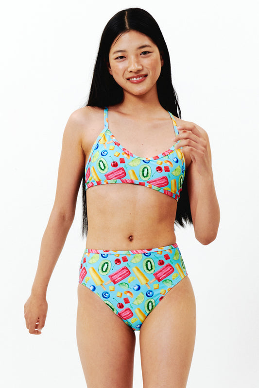 Fruity Popsicles BIKINI Top - Aqua Blue