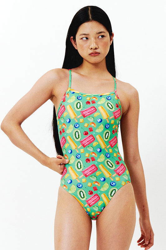 Fruity Popsicles Swimsuit - Kiwi Green