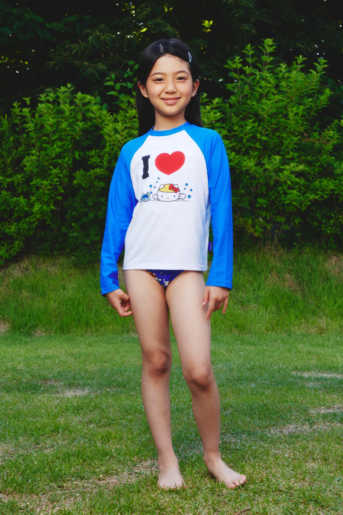 I ♥ Swimming Kids Water Top - Blue Wave