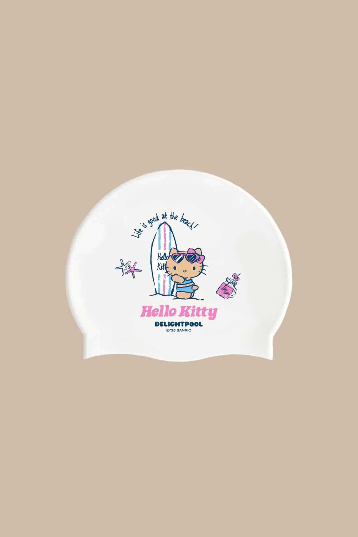 I ♥ スイミング スイムキャップ - ホワイト