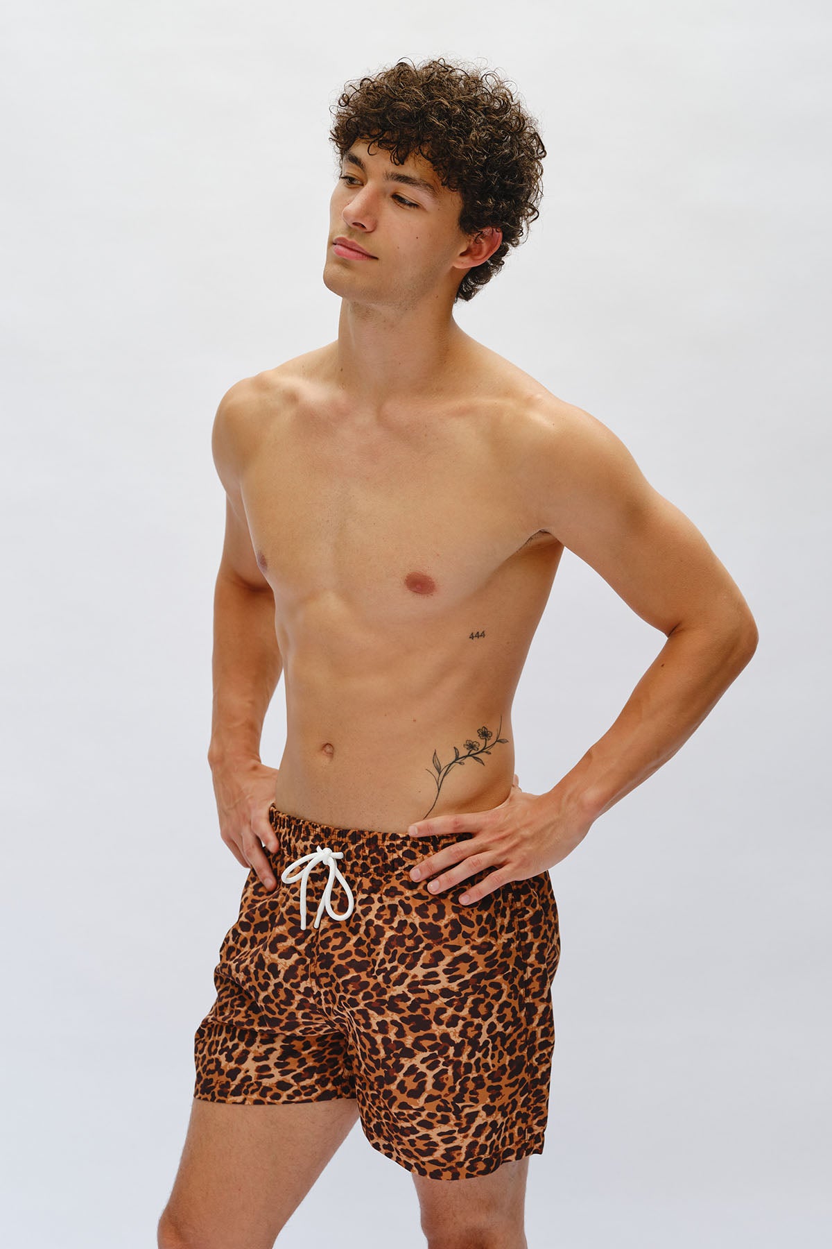 Sienna Leopard Swim Trunks - Toffee Brown