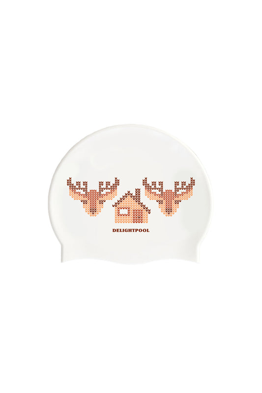 Twilight deer swim cap - White