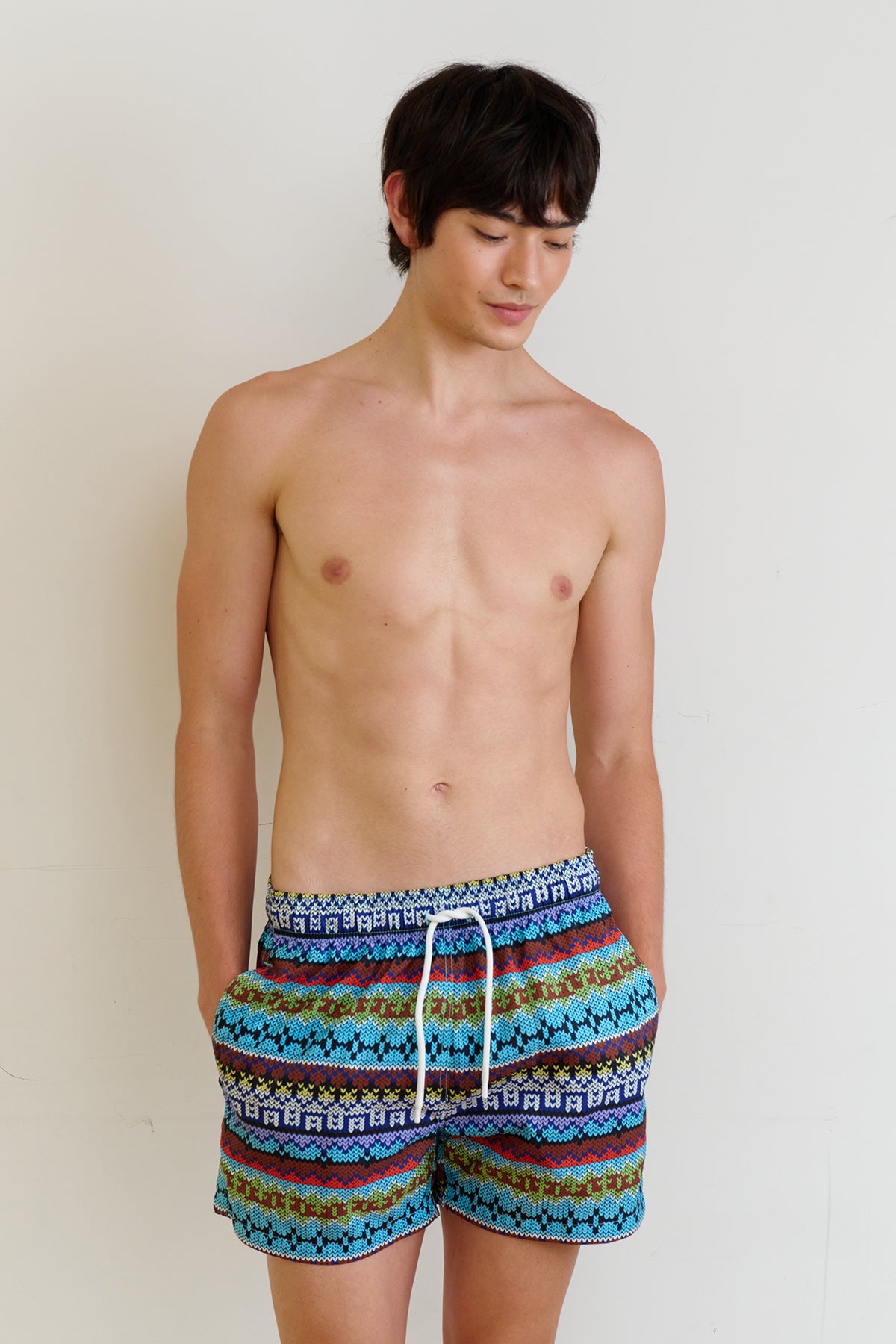 Vintage Fairisle Swim Trunks - Multi