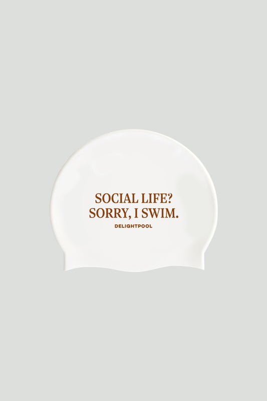 Sorry, I swim Swim Cap - White