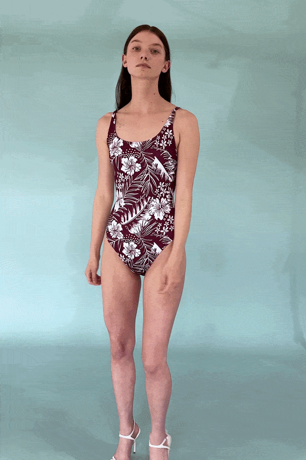 Club Paradiso One-piece Swimsuit - Bordeaux