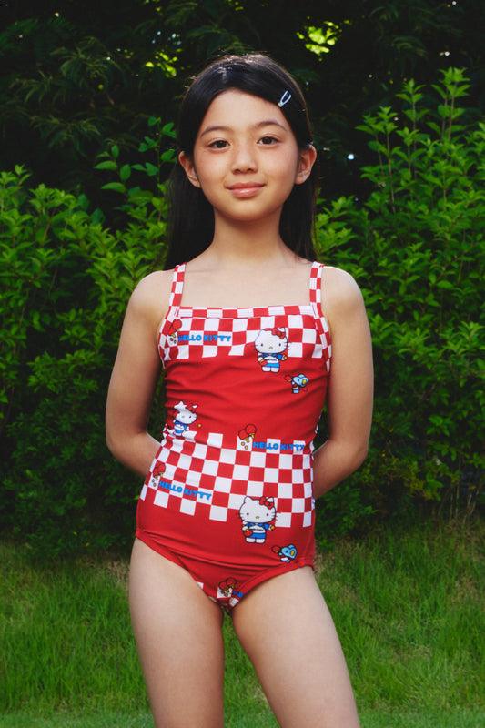 Maillot de bain une pièce pour enfants I ♥ Pingpong - Rouge pomme