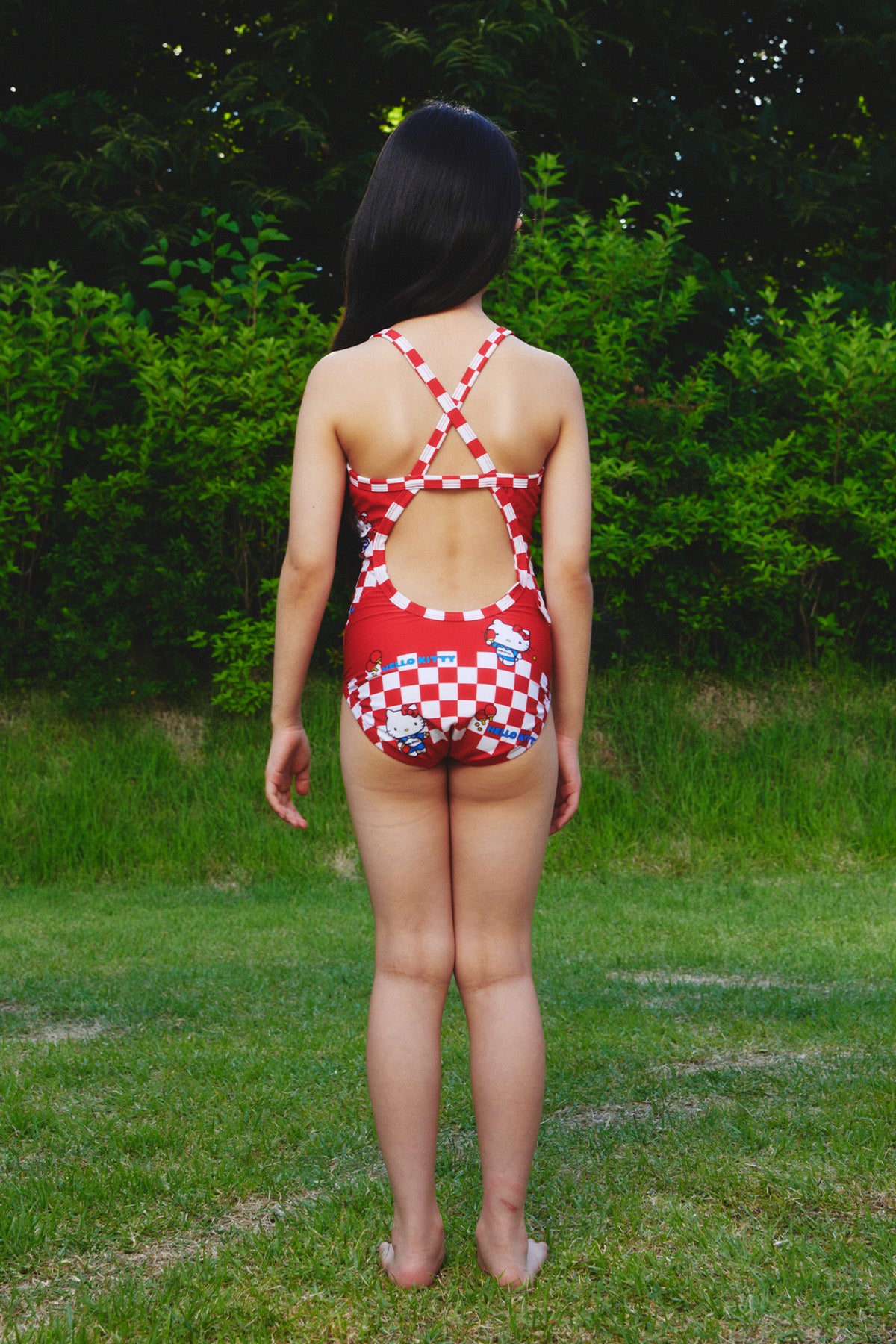 I ♥ Pingpong Kids One-piece swimsuit - Apple Red