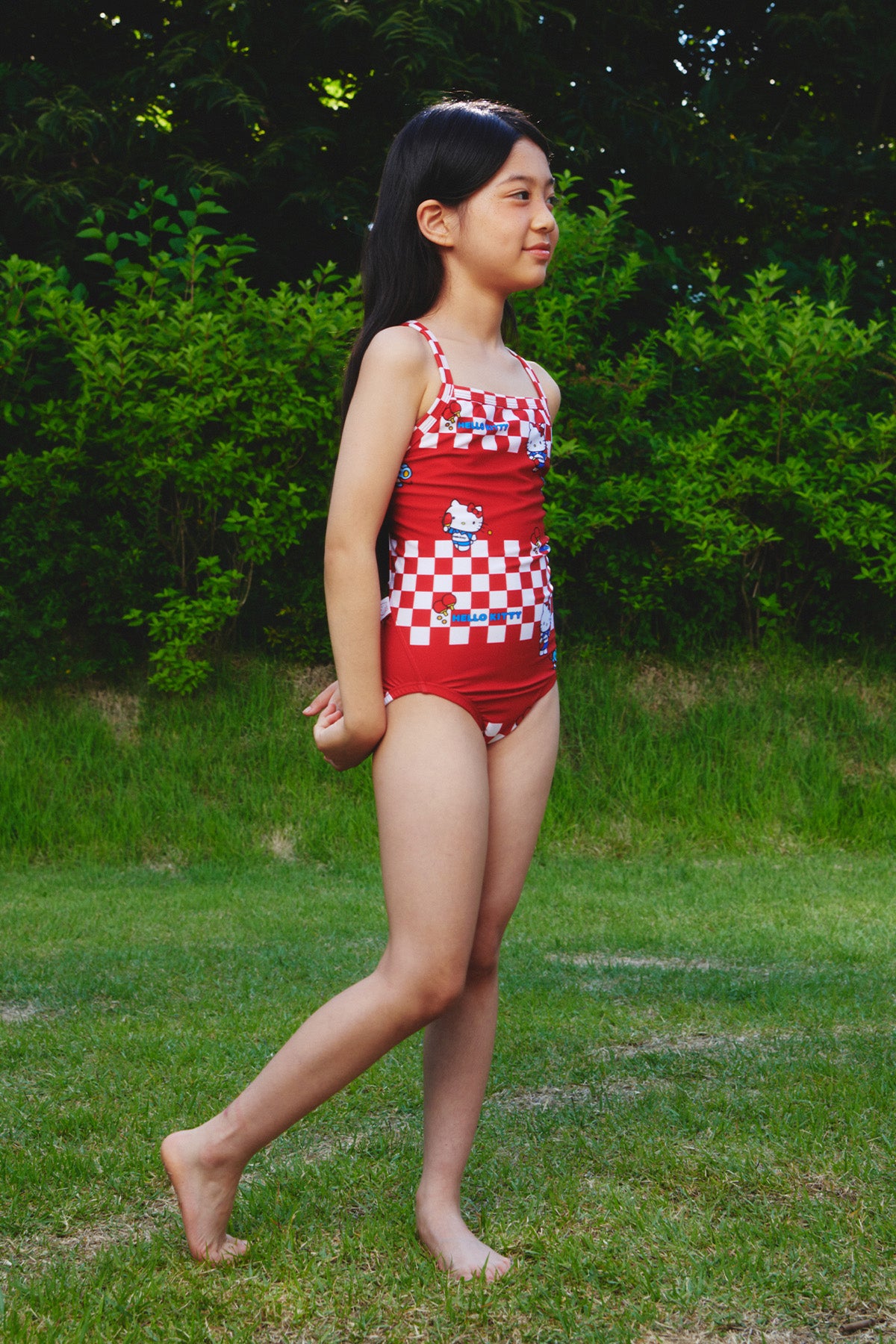 I ♥ Pingpong Kids One-piece swimsuit - Apple Red