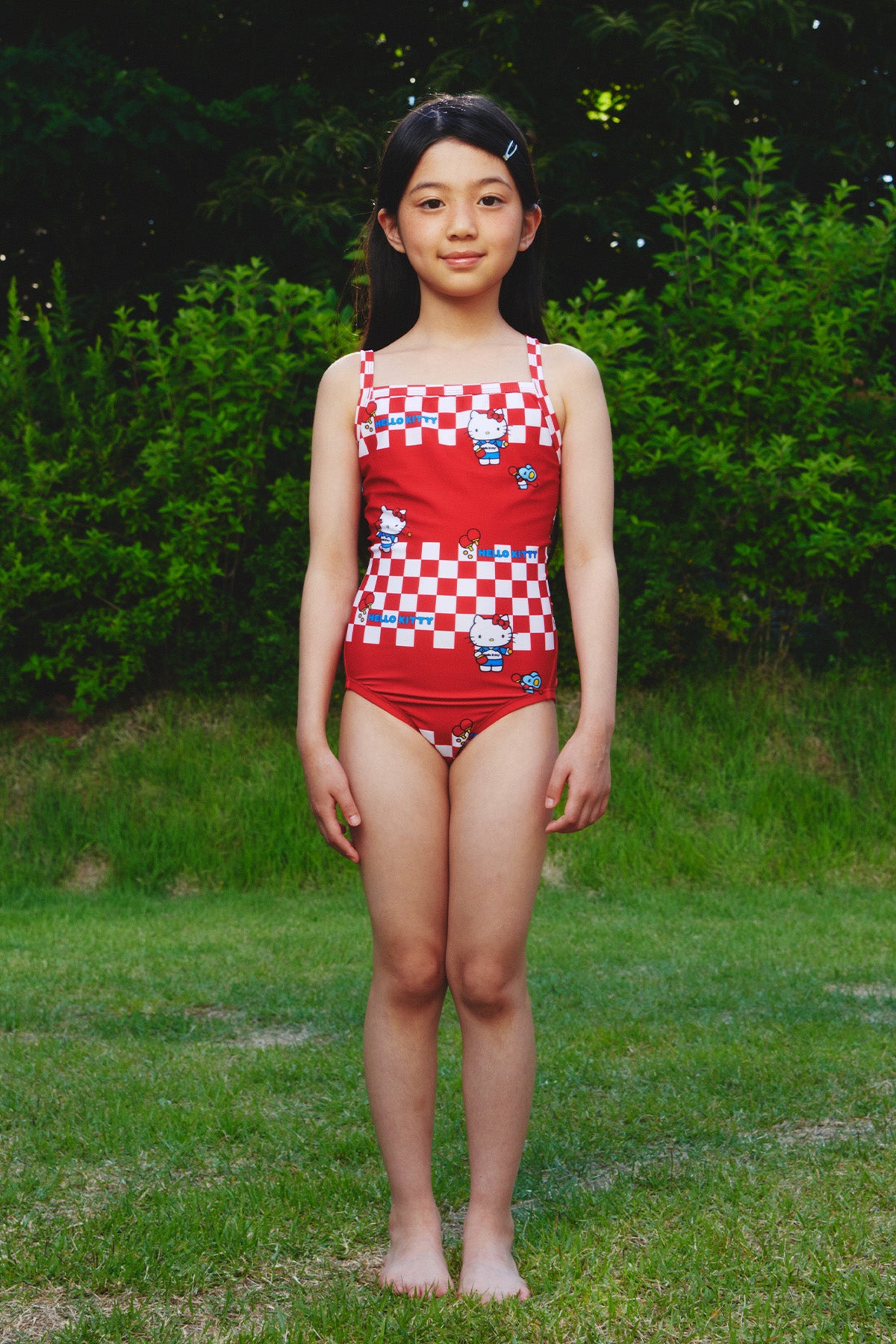 I ♥ Pingpong Kids One-piece swimsuit - Apple Red