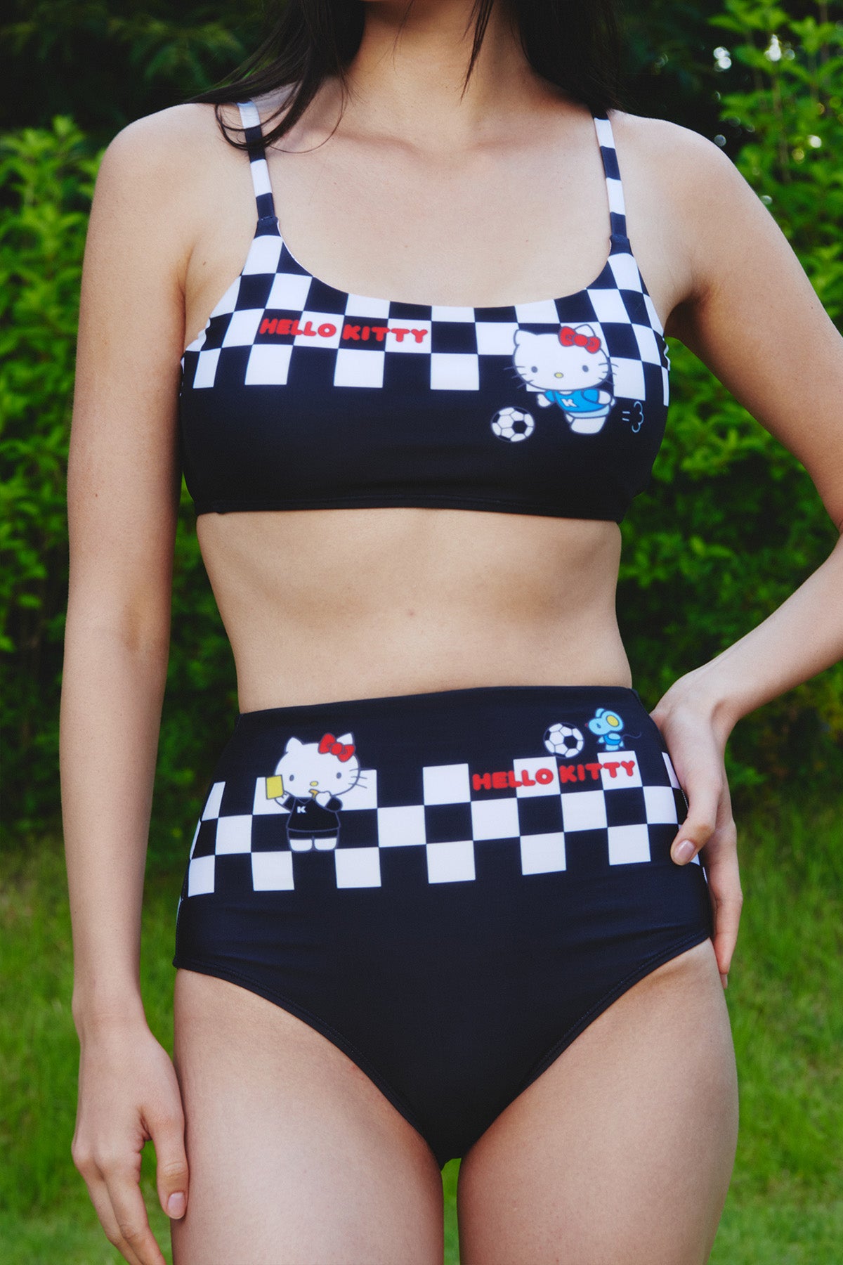 I ♥ Soccer BIKINI Bottom - Black Goal