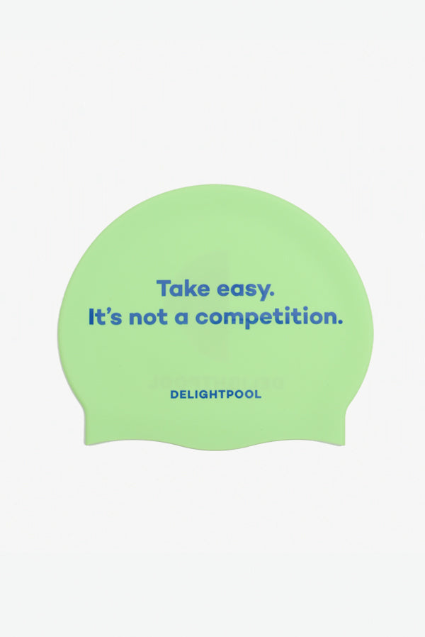 Bonnet de bain It's Not A Competition - Citron vert