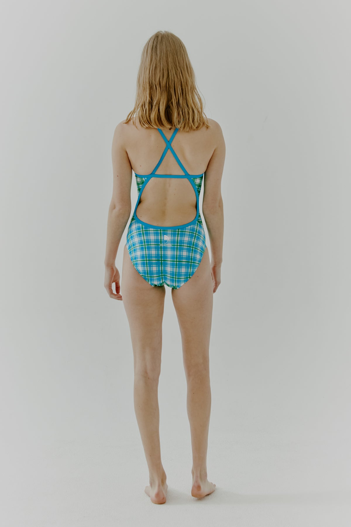 Summer check Swimsuit - Sea green