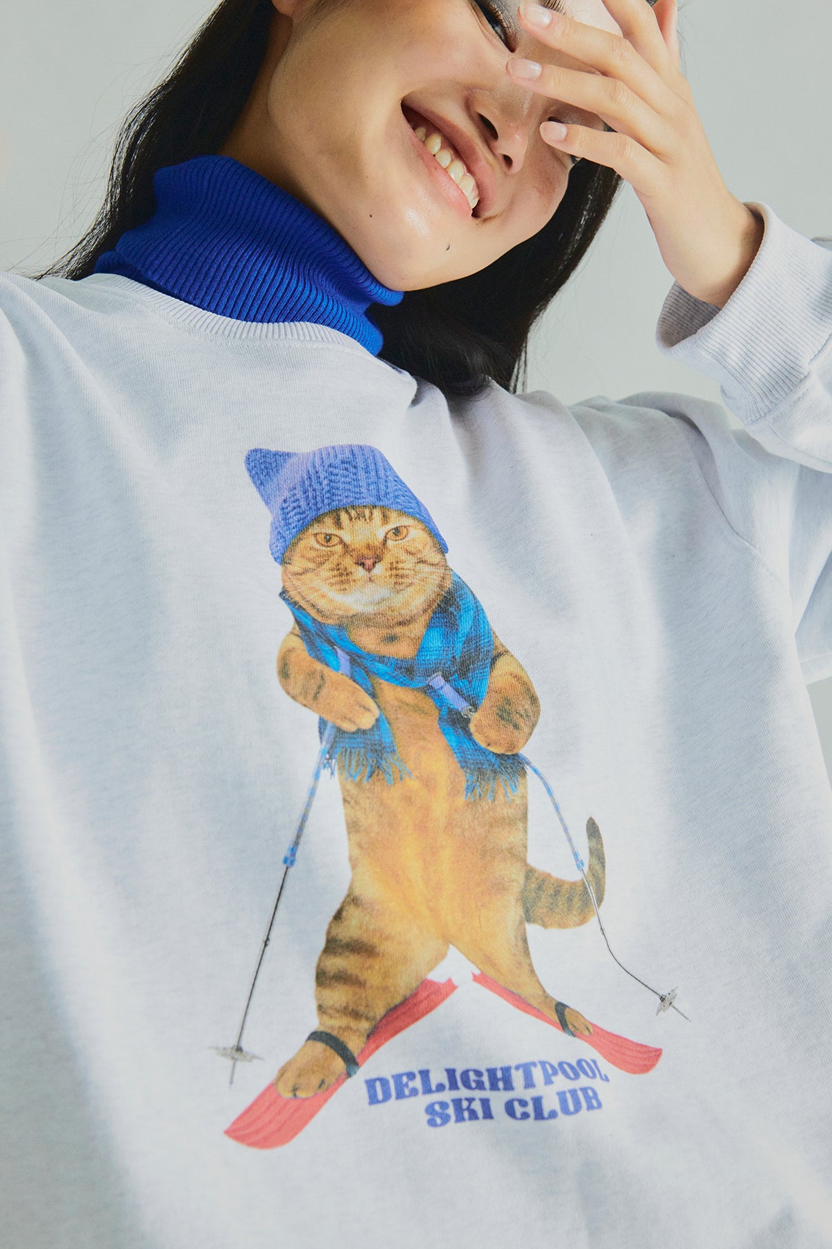 Cat Ski Club Sweatshirt - Melangy Grey