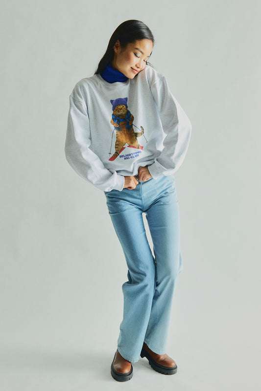 Cat Ski Club Sweatshirt - Melangy Grey