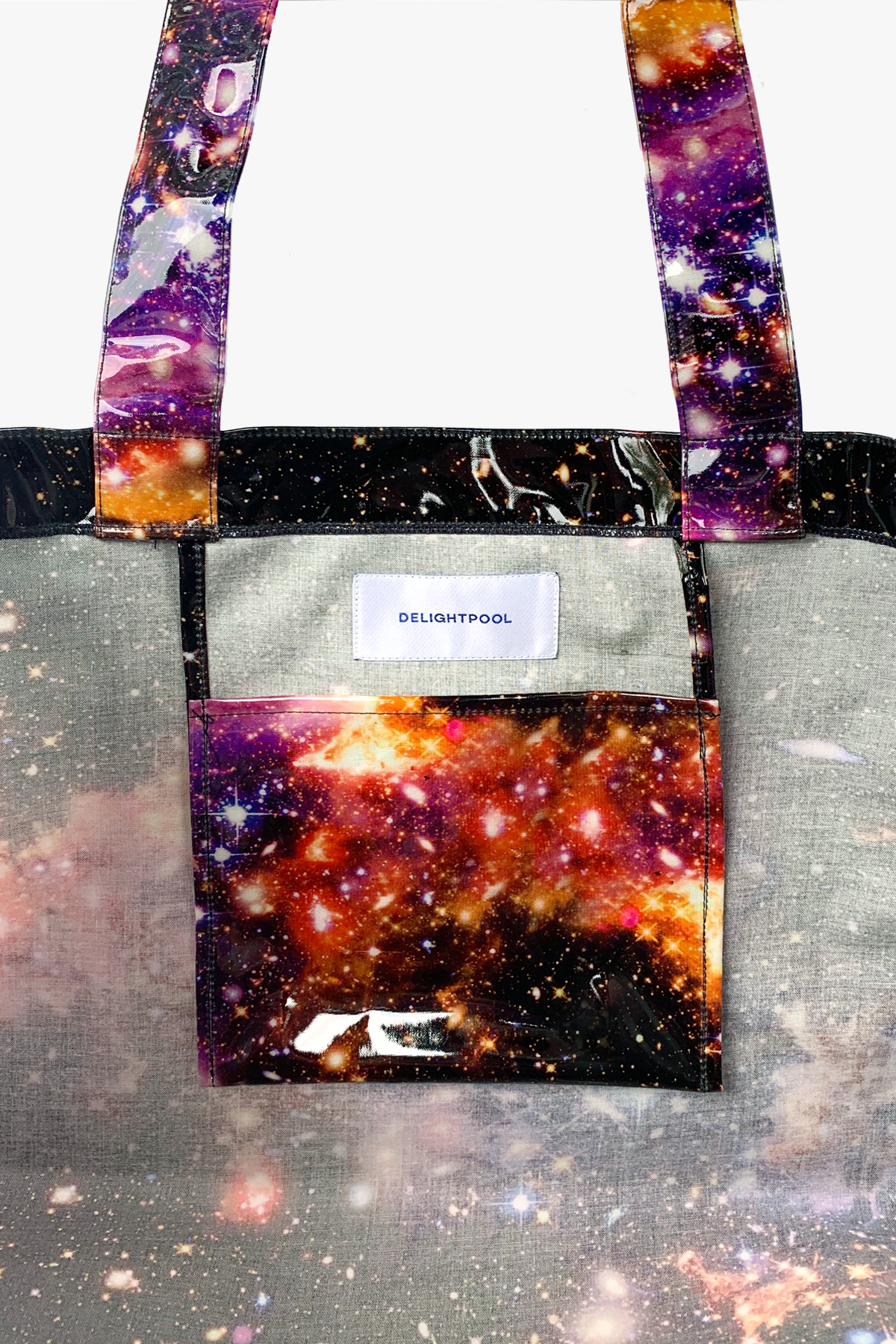 Cosmic glossy Shopper bag - Black