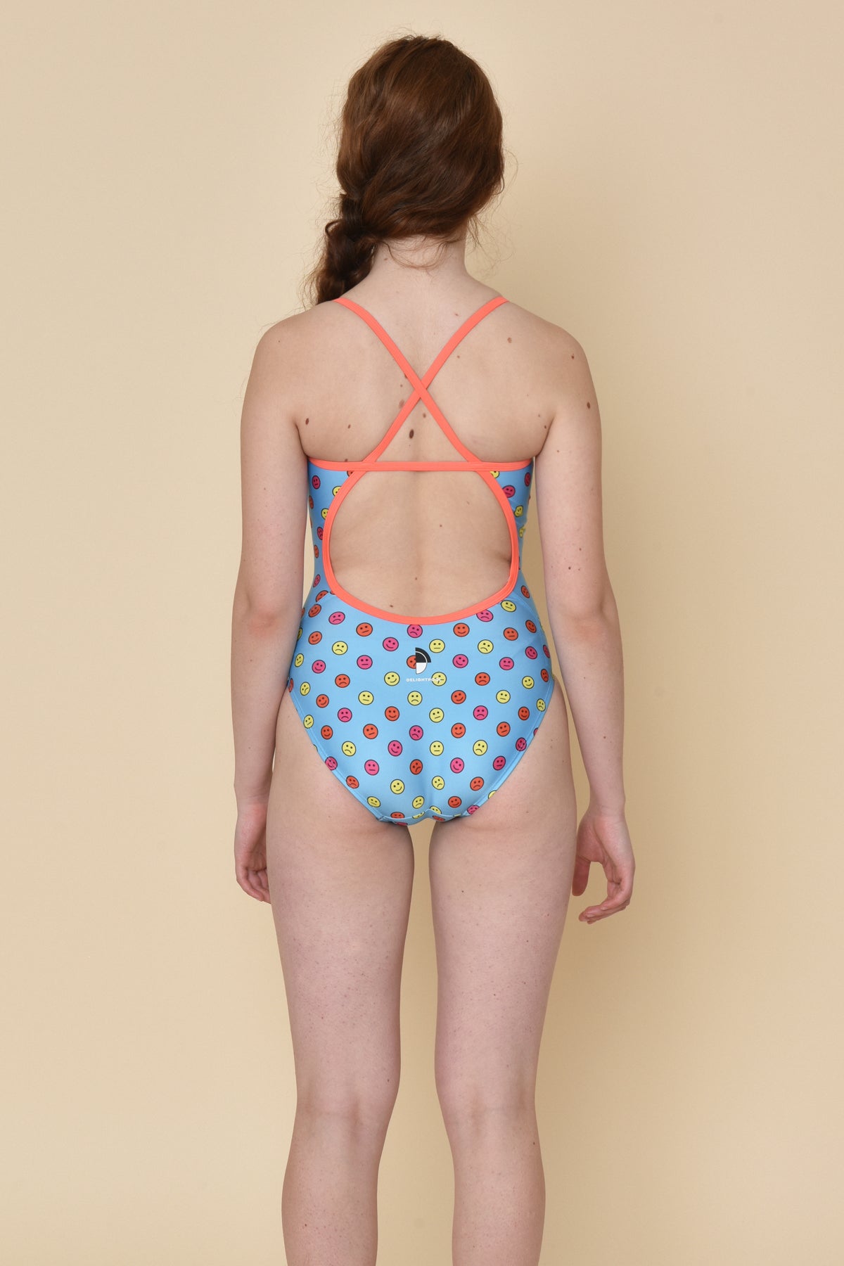 Smiley Smile Swimsuit - Sky blue