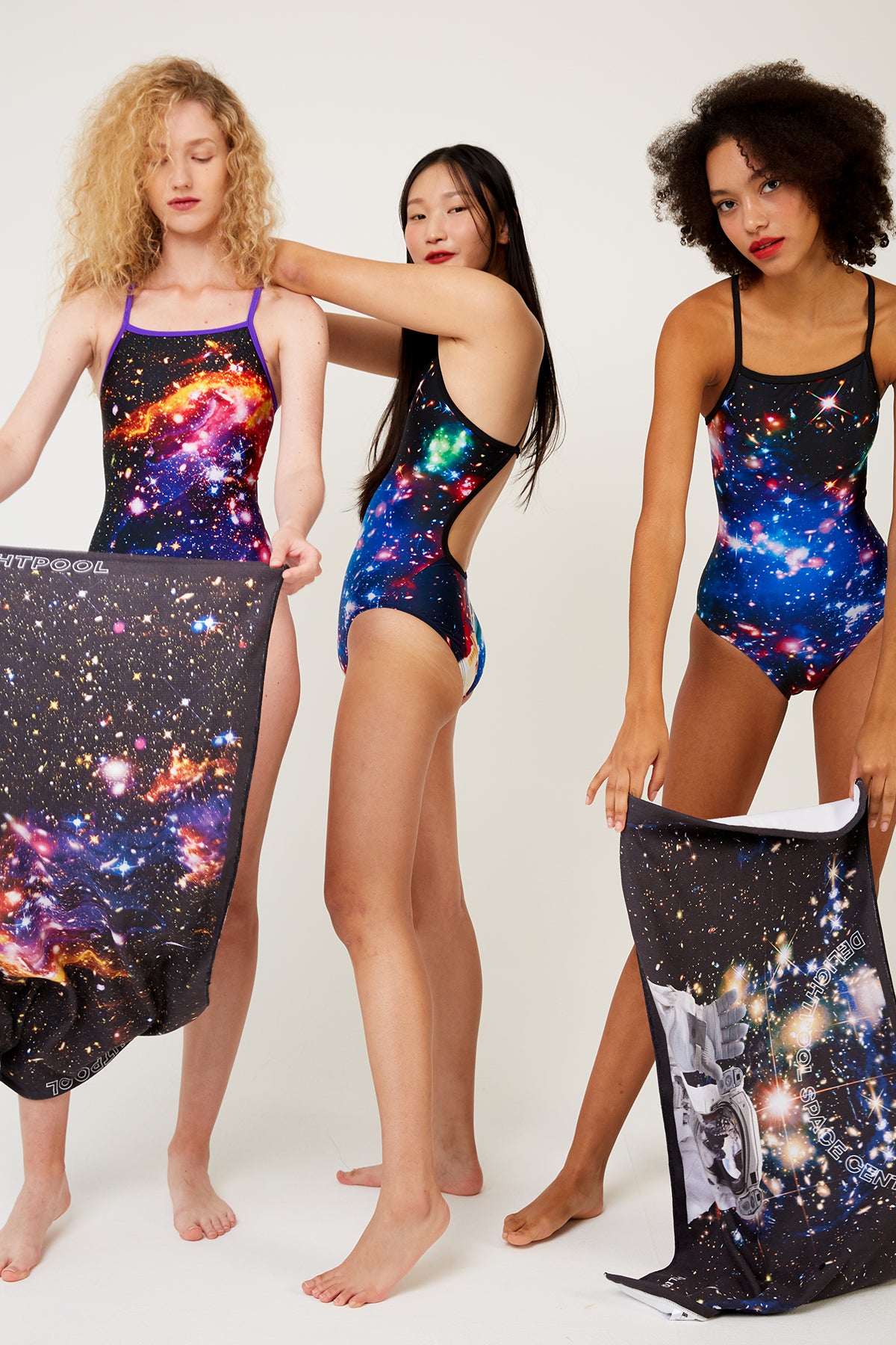 Galaxy Swimmer Swimsuit - Cosmic black