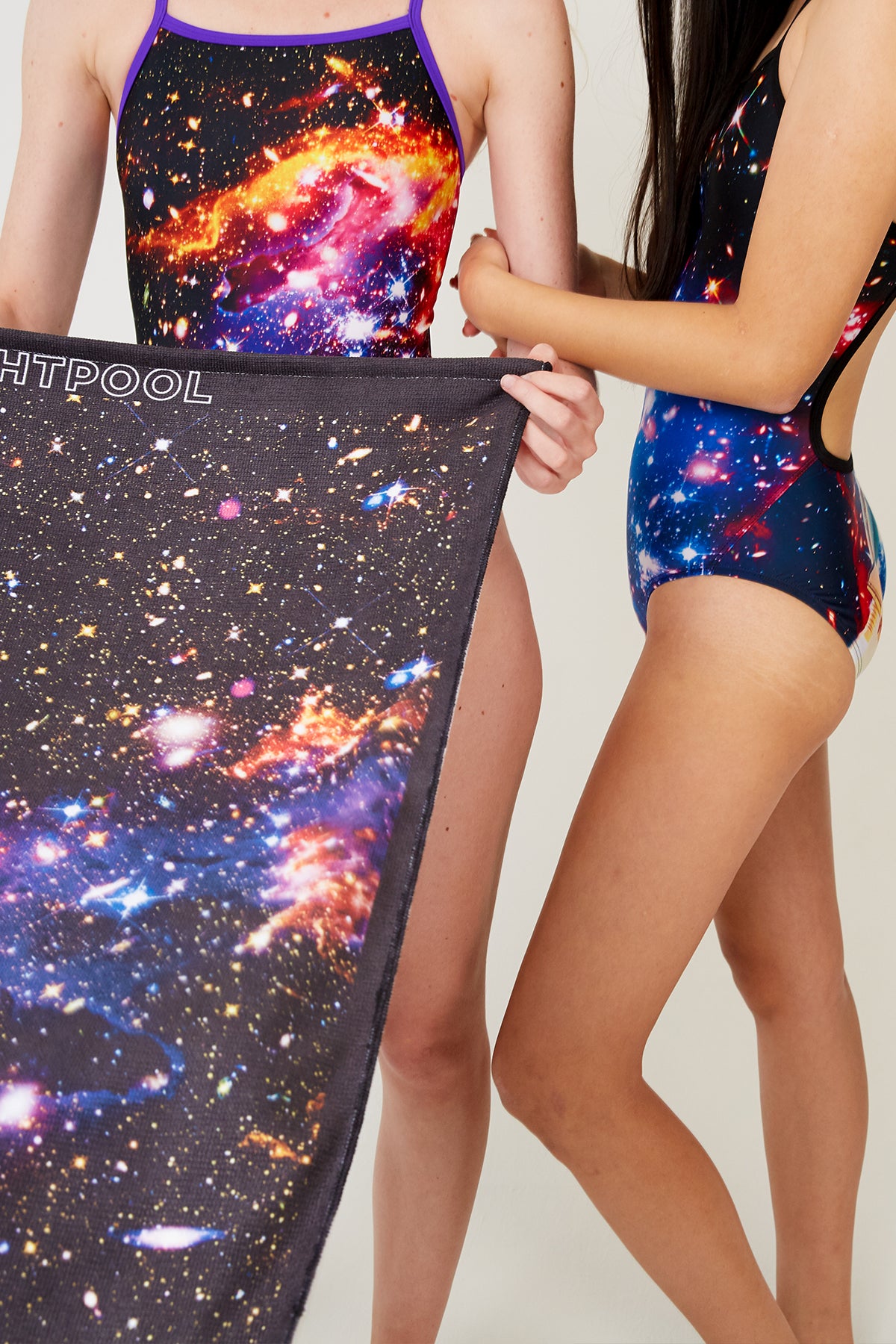 Galaxy Swimmer towel - Cosmic black