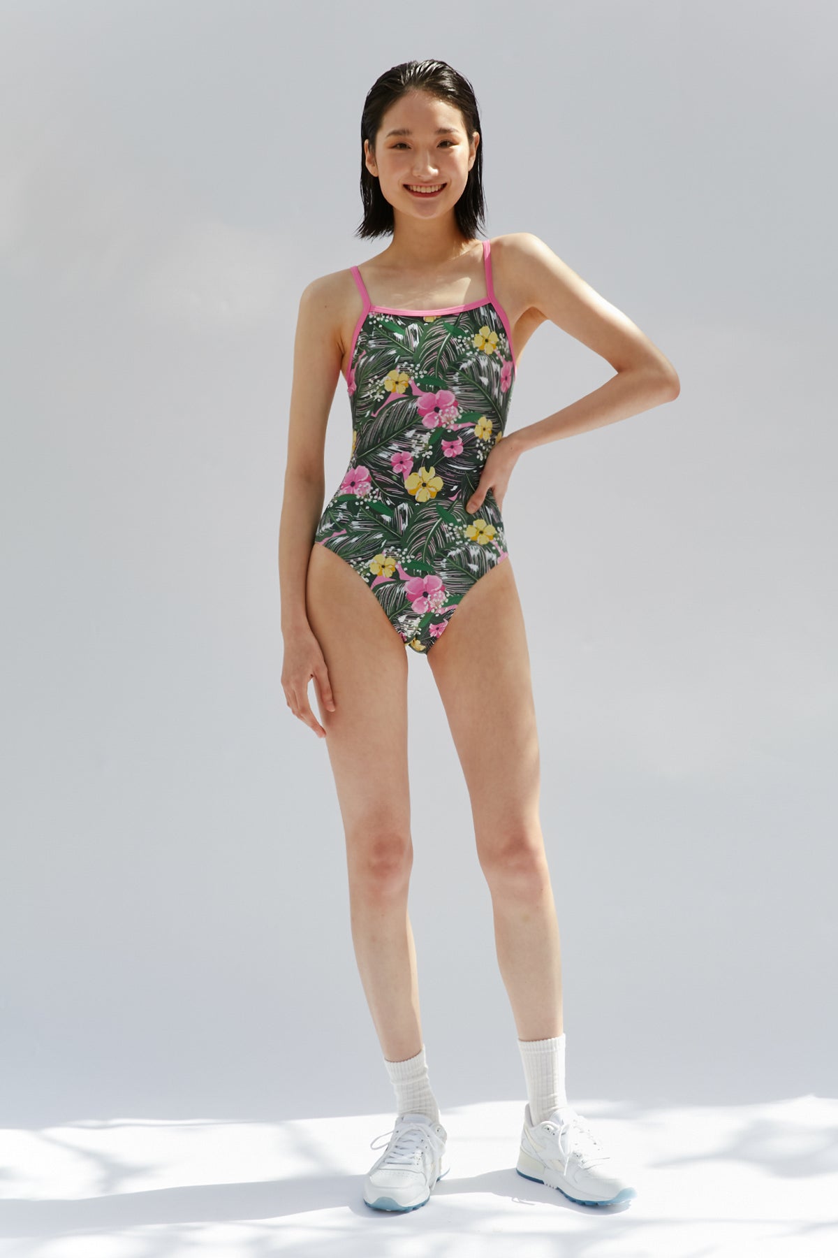 Tropical Forest Swimsuit - Leaf green