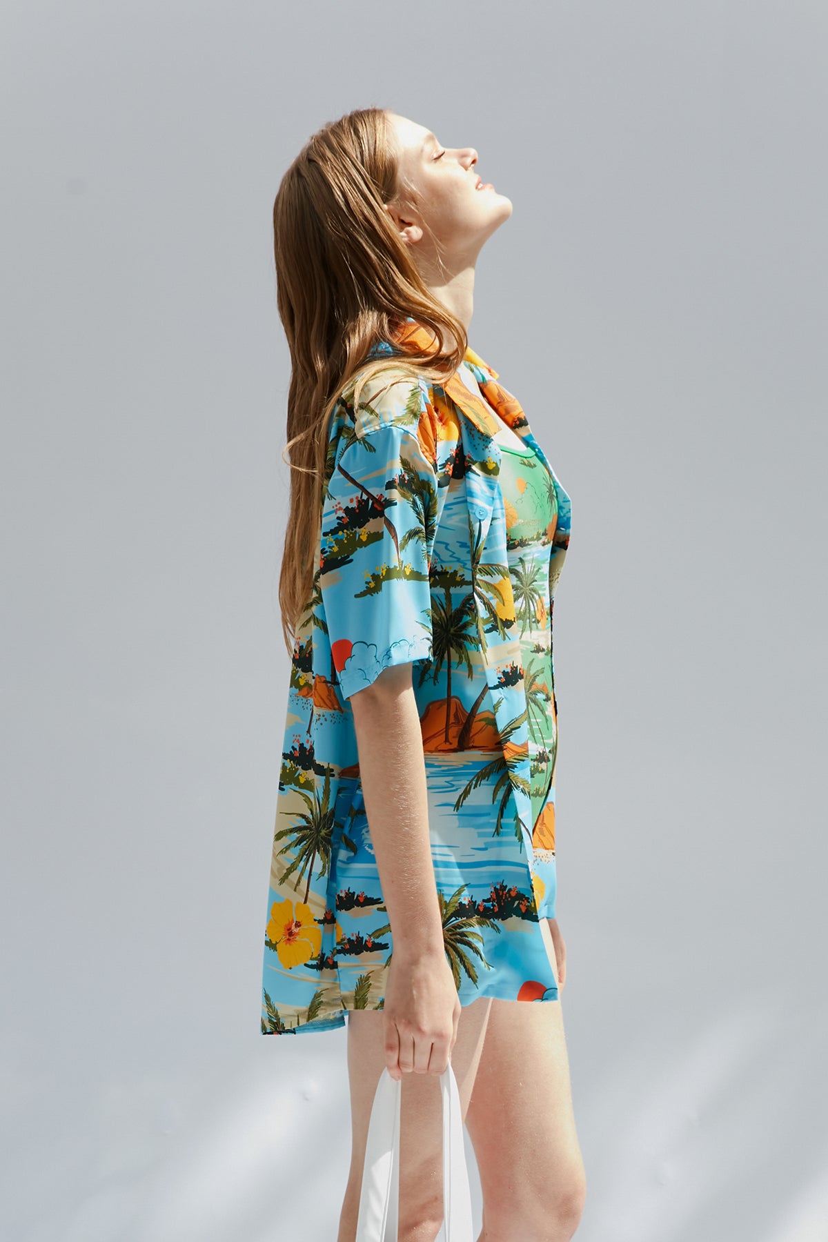 Sunset Beach Long Shirt - Sky Blue