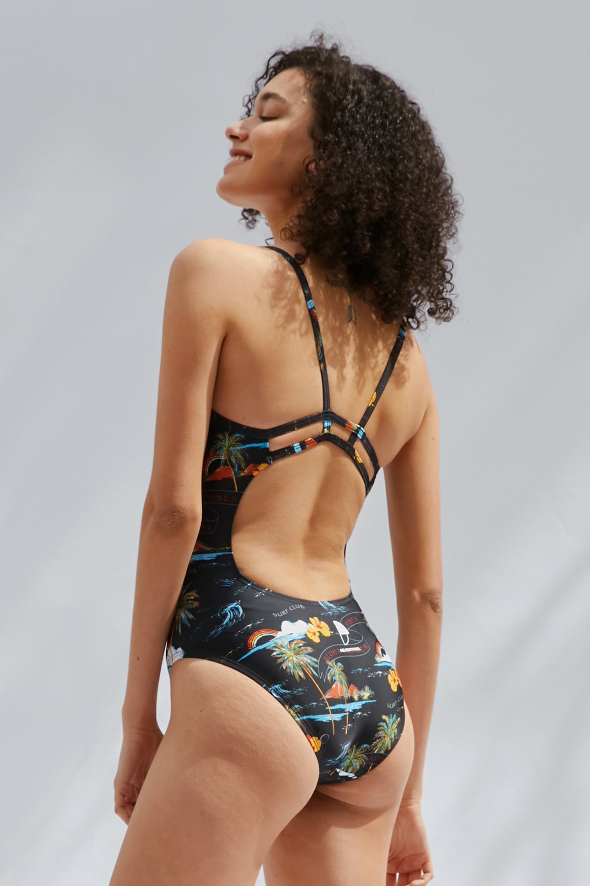 Aloha Hawaii Swimsuit - Midsummer Black