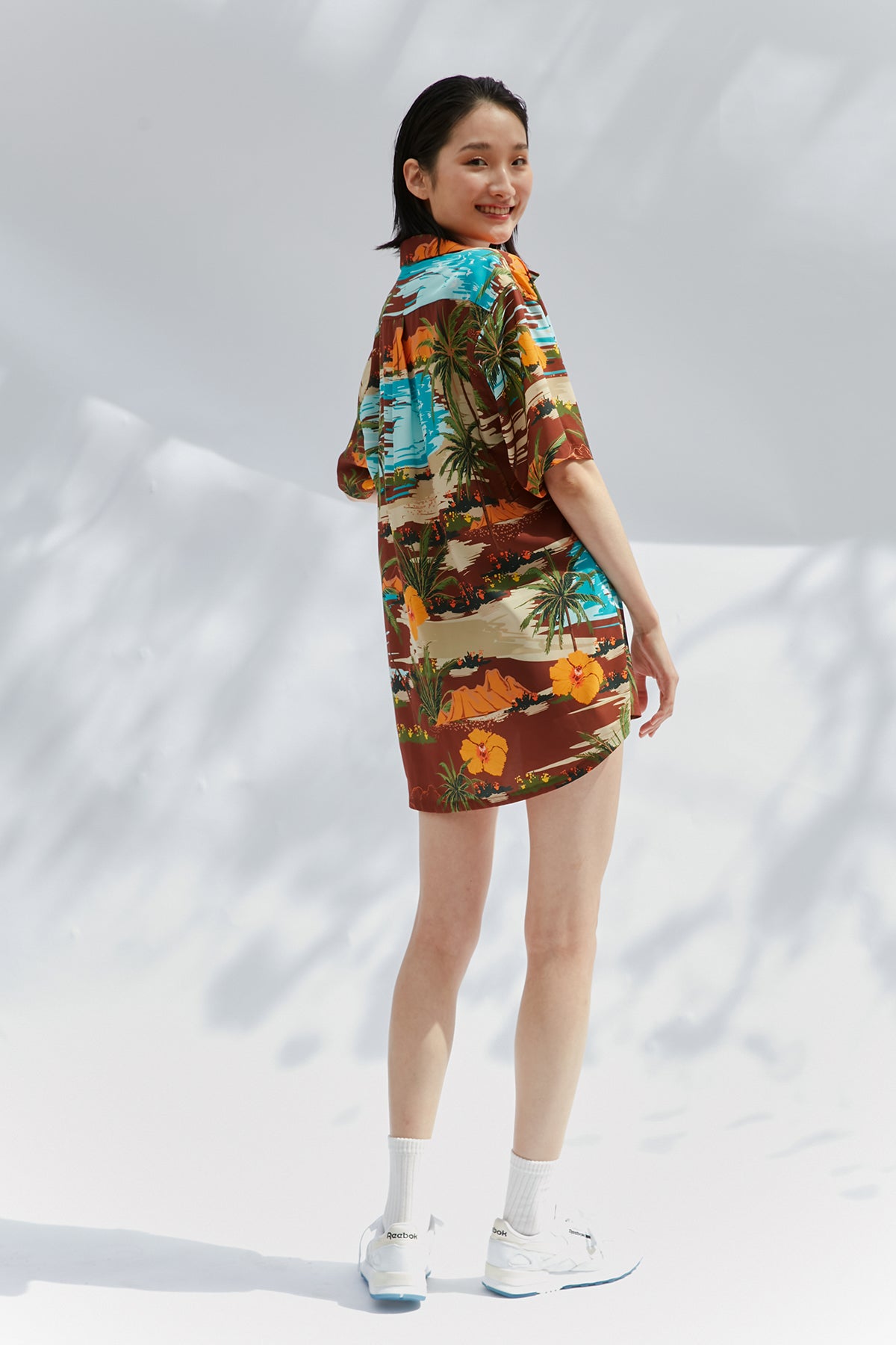 Chemise longue Sunset Beach - Marron coco