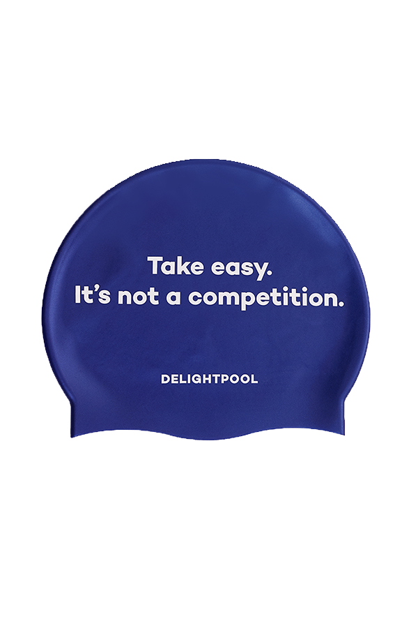 It's Not A Competition Swim Cap - Navy (pearl)