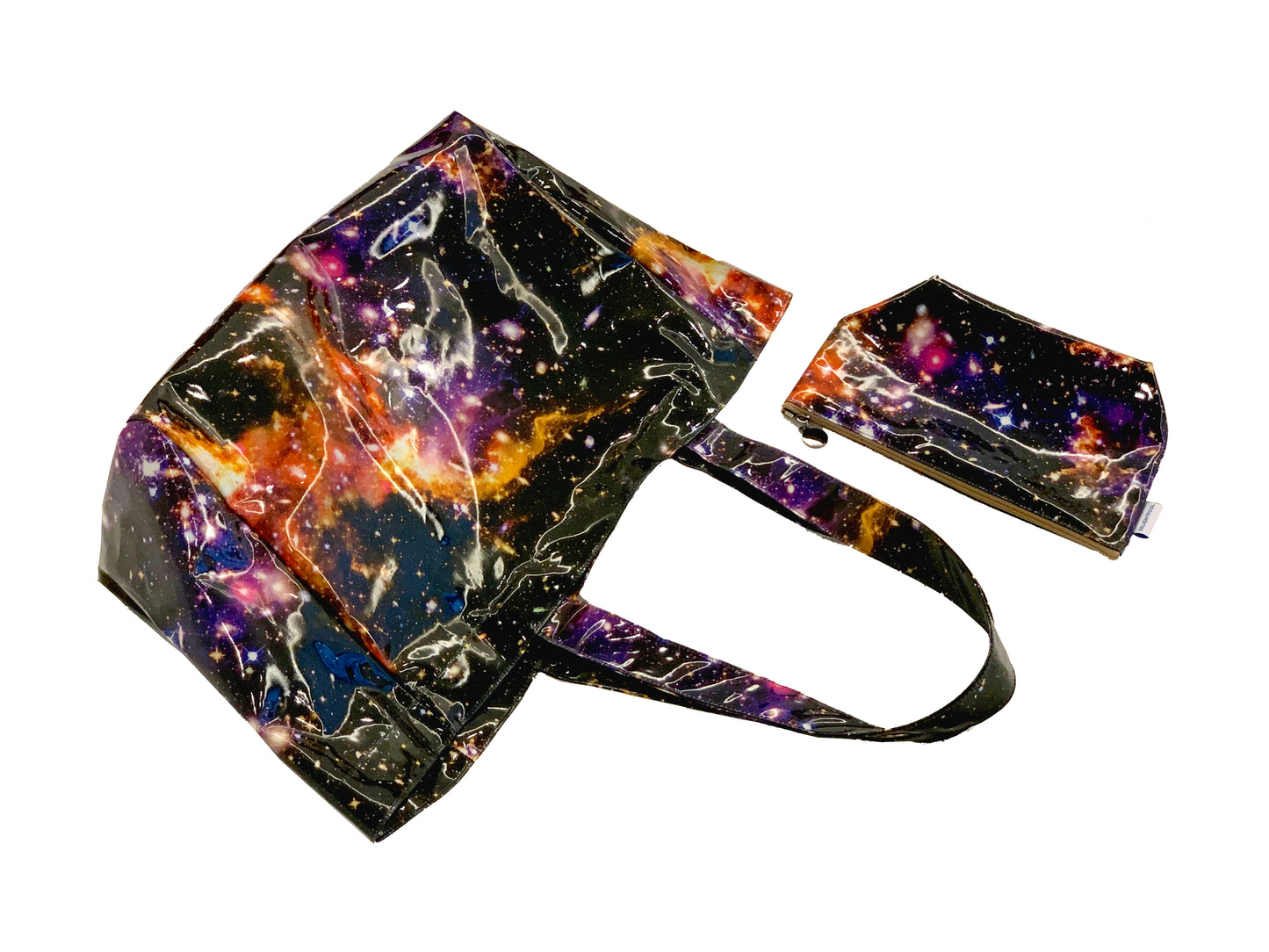 Cosmic glossy Pouch - Black