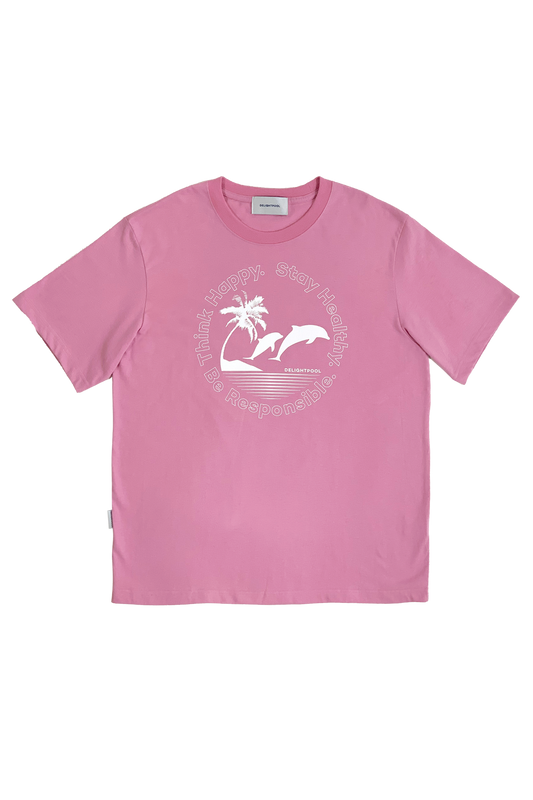 Dolphin Twins T-shirt - Pink Clouds