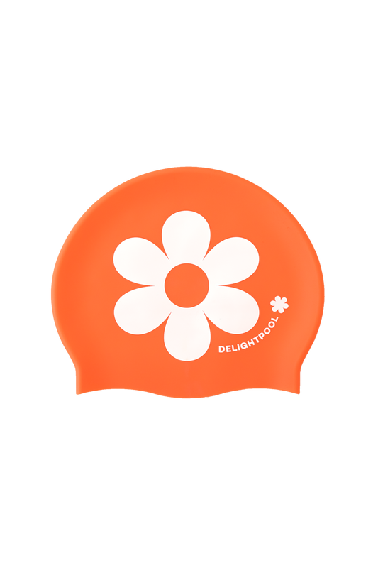 Flower power swim cap - Orange